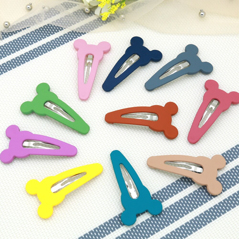 1Pc Matte Vernis Bb Clips Meisjes Haarspeld Konijnenoren Haar Clips Voor Meisjes Kinderen Haar Accessoires