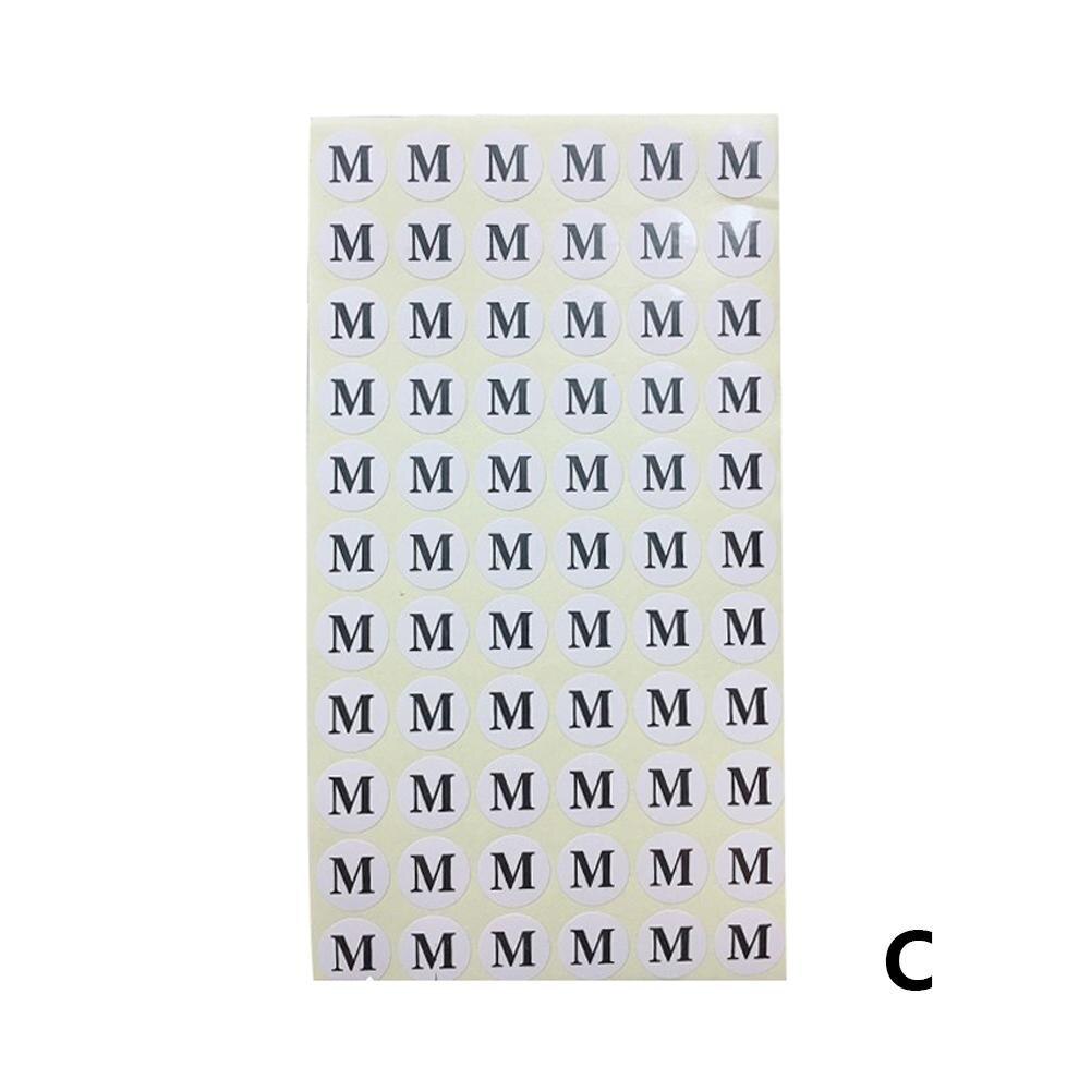 Etiquetas de tamaño autoadhesivas de papel para ropa, zapatos, tamaño, etiqueta adhesiva, tamaño Xs/S/M/L/Xl: C