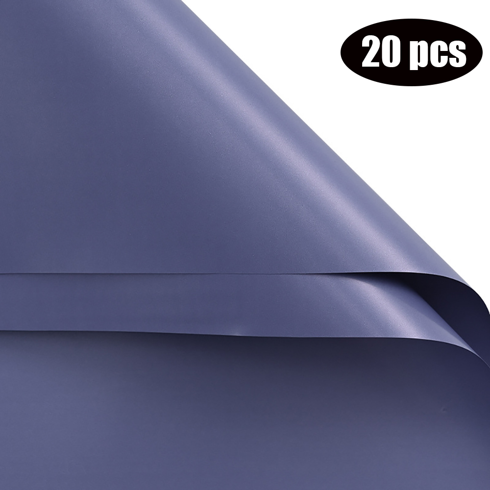 20 piezas de papel para envolver flores, ramo de papel Ouya de Color sólido, paquete Floral de estilo coreano, materiales de floristería DIY: Verde oliva