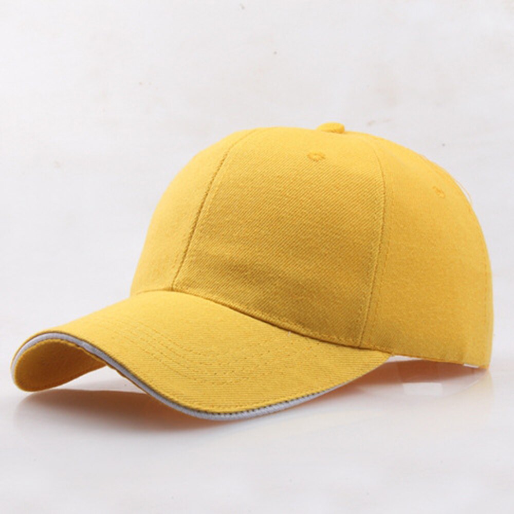 Gorras de béisbol de algodón para hombre y mujer, gorras de béisbol unisex de Color puro, ligeras, deportivas combinables con todo, unisex: Yellow