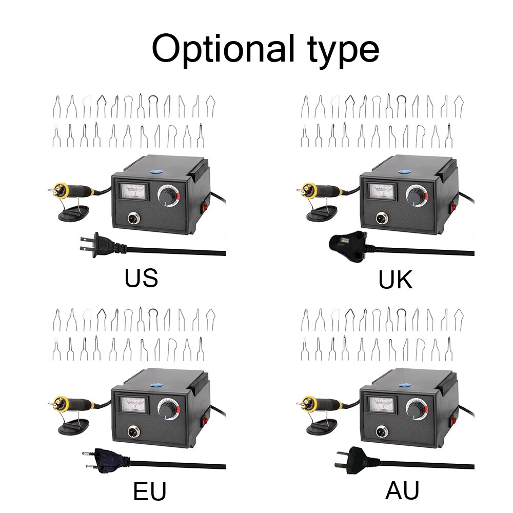 40W 0-600 ℃ stacja lutownicza maszyna robić spalania drewna palnik pirografia pióro gurda rzemiosło zestaw regulacja temperatury lutownica
