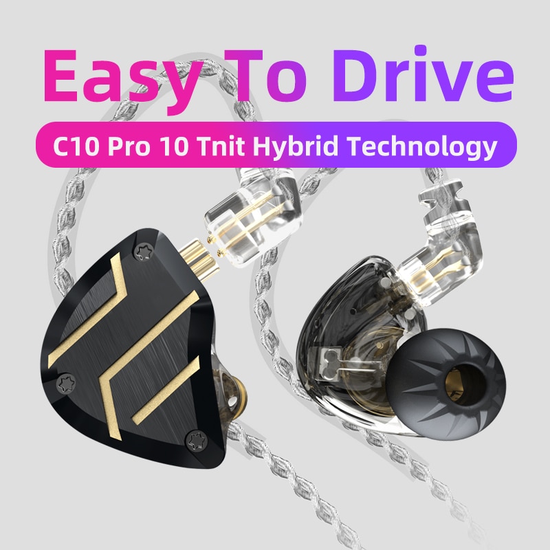 Cca C10 Pro 1DD + 4BA Hybrid Drivers In Ear Oortelefoon Hifi Monitoring Oortelefoon Headset Met 2Pin Connector Cca C12 c16 CA16 Zsx Zsn