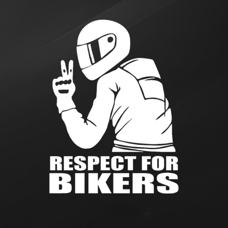 1 pz 15x11 CM Rispetto Biker Adesivo Per On Auto Moto Vinile 3D Adesivi Moto Vinile 3D adesivi e decalcomanie
