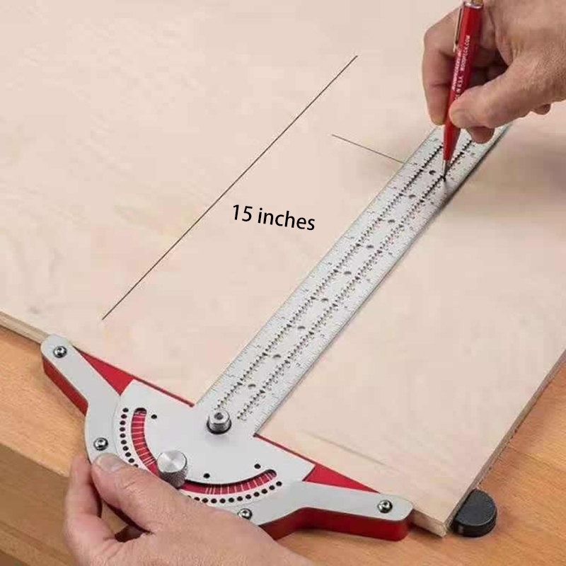 Woodworkers Edge Rule Gauges for Measurement Marking Gauge for Wood Stainless Steel Gauge Contour Measuring Gauging Tools: 15 inches