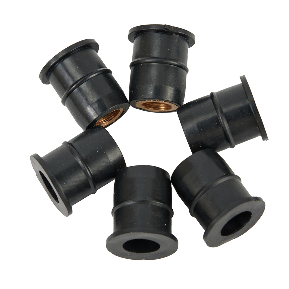 10Stck Universal- Gummi Muttern 6mm M6 Neopren Muttern Dämpfer Tafel Befestigung Motorrad Windschutzscheibe Gummi Niet murmeln mit Zubehör