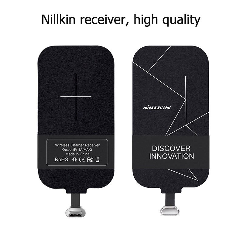 Qi Wireless Charging for Xiaomi Redmi Note 9S Qi Wireless Charger+USB Type C Receiver Nillkin Adapter TPU Case