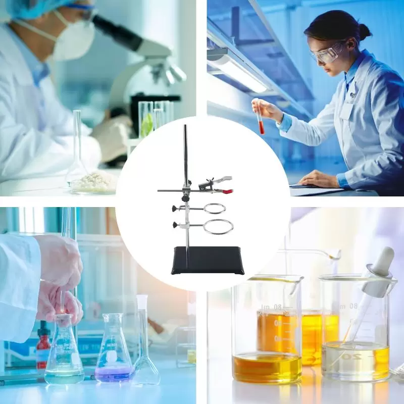 Laboratory School Hand Tool Sets 1 SET Laboratory Stands Support And Clamp Lab Clips Flask Condenser 500mm