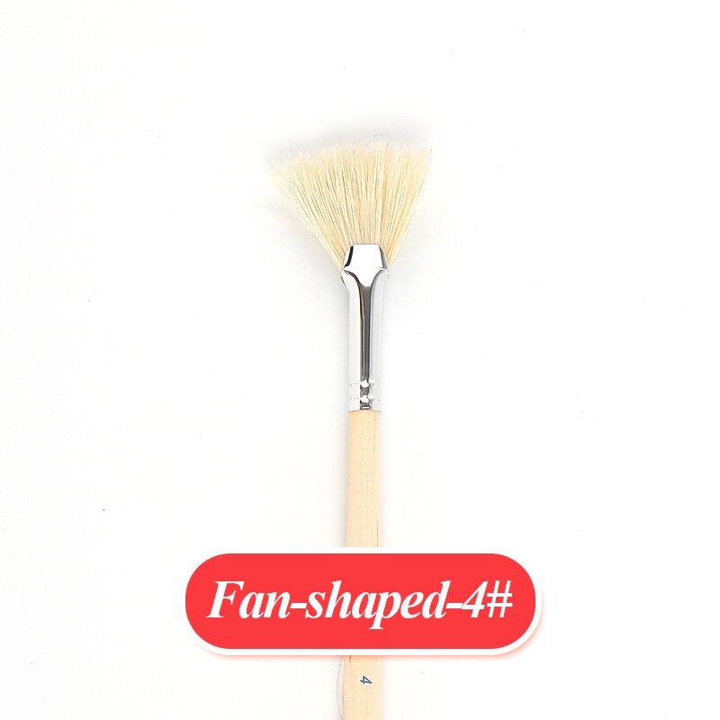 Skyists 2-20 # Waaiervormige Kwast Kwast Tekening Wit Varken Haren Professionele Olie Acryl Schilderen Borstel set Schilderen: 4