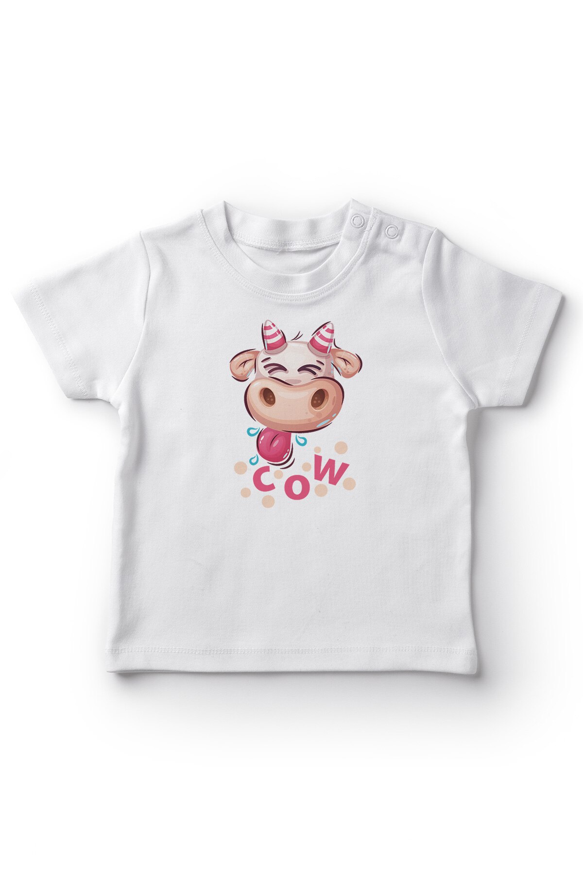 Angemiel Baby Candy Einhorn Glückliche Kuh Mädchen Baby T-Shirt Weiß