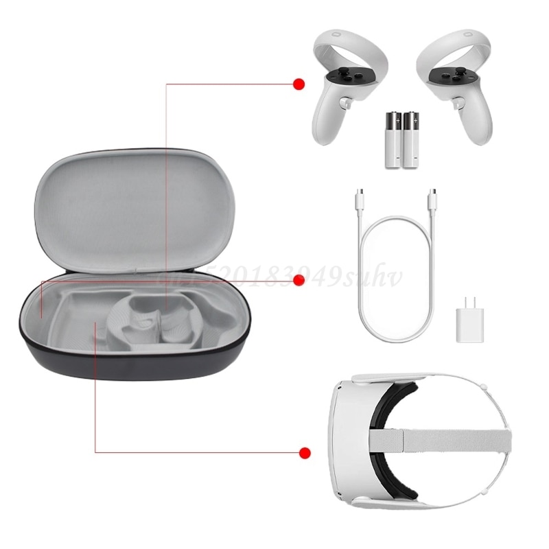 Draagbare Eva Opbergtas Reizen Beschermhoes Carrying Box Cover Voor-Oculus Quest 2 Virtual Reality Systeem Accessoires
