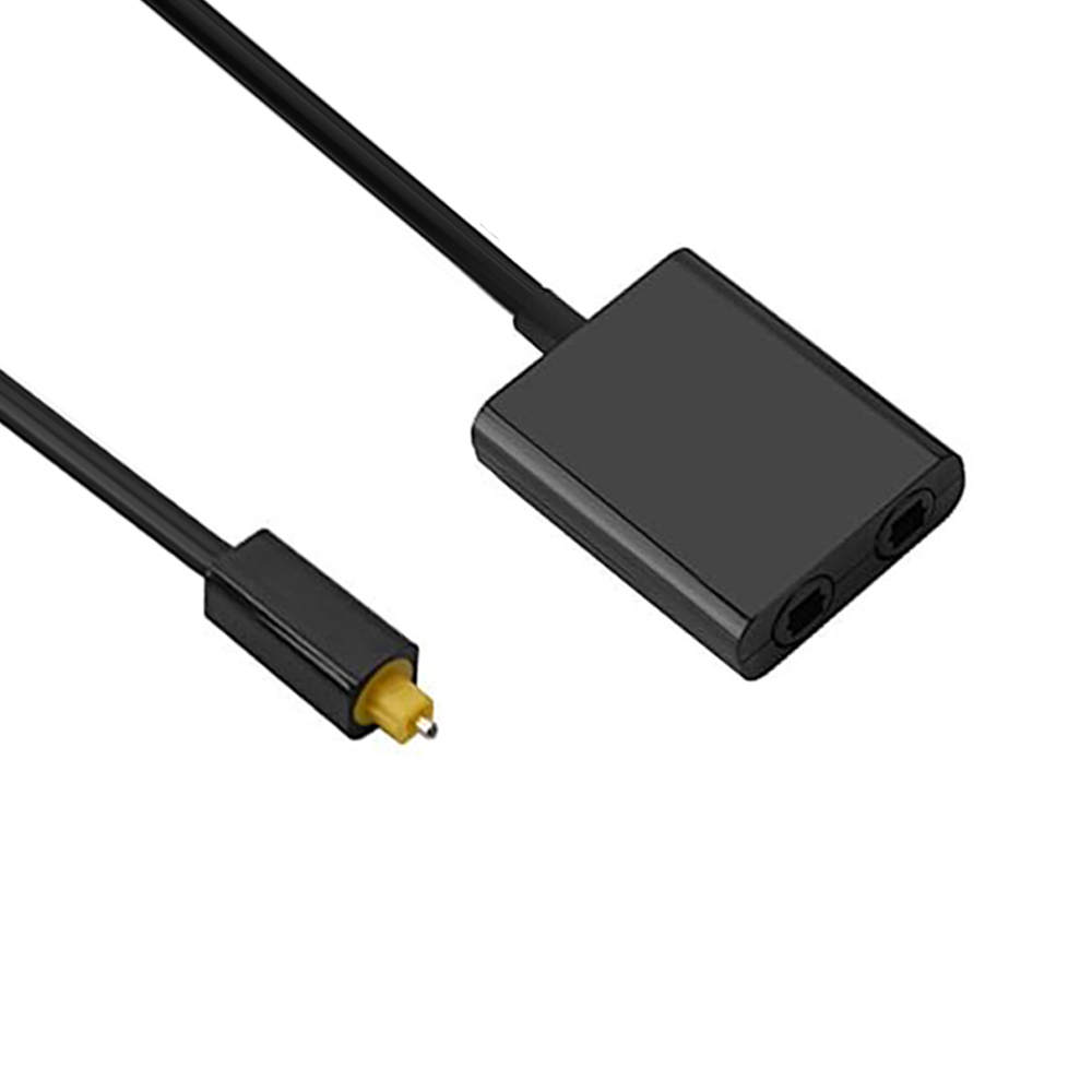 2 Way Optical Audio Splitter Adapter 1 input 2 Output Audio Splitter Adapter Optical Cable Splitter Hub for CD DVD