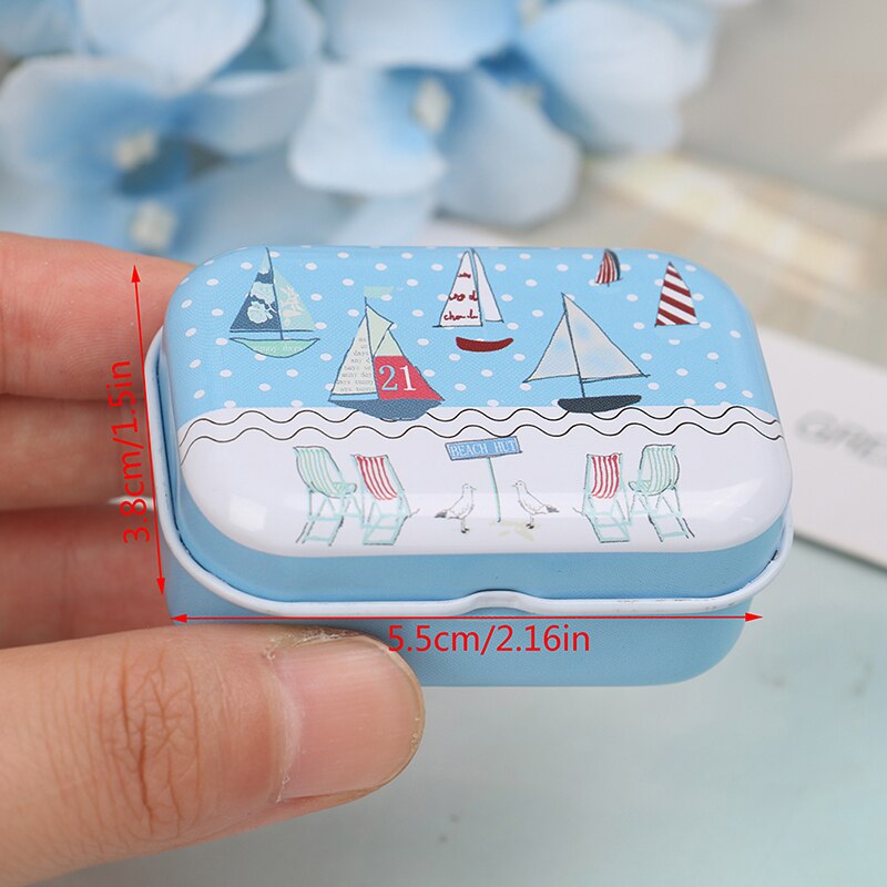 Mini sød medicin 7 dages ugentlig opbevaring pille etui organisator sundhedspleje pille boks farverig mini tin boks tablet boks