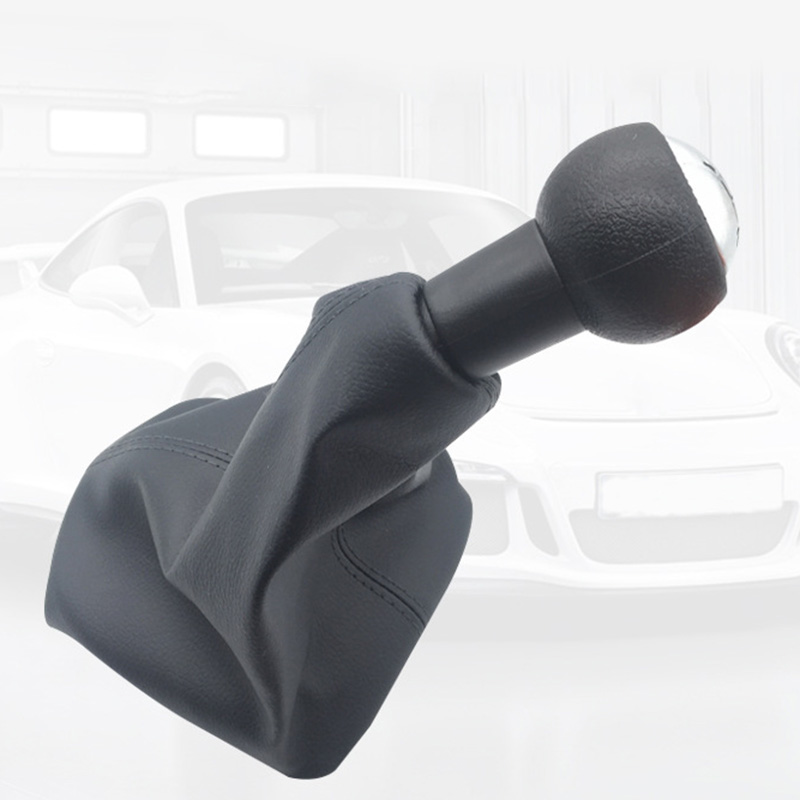 Pomo de cambio de marchas de 5 velocidades con cuellos palanca de cambio de marchas cubierta antipolvo para Peugeot 307
