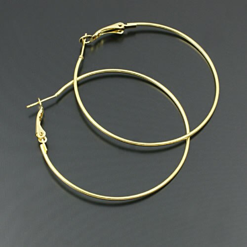 50PCS Diameter 20MM to 70MM Iron Hoop Earrings Big Loop Earrings Ring Diy Jewelry Findings Accessories