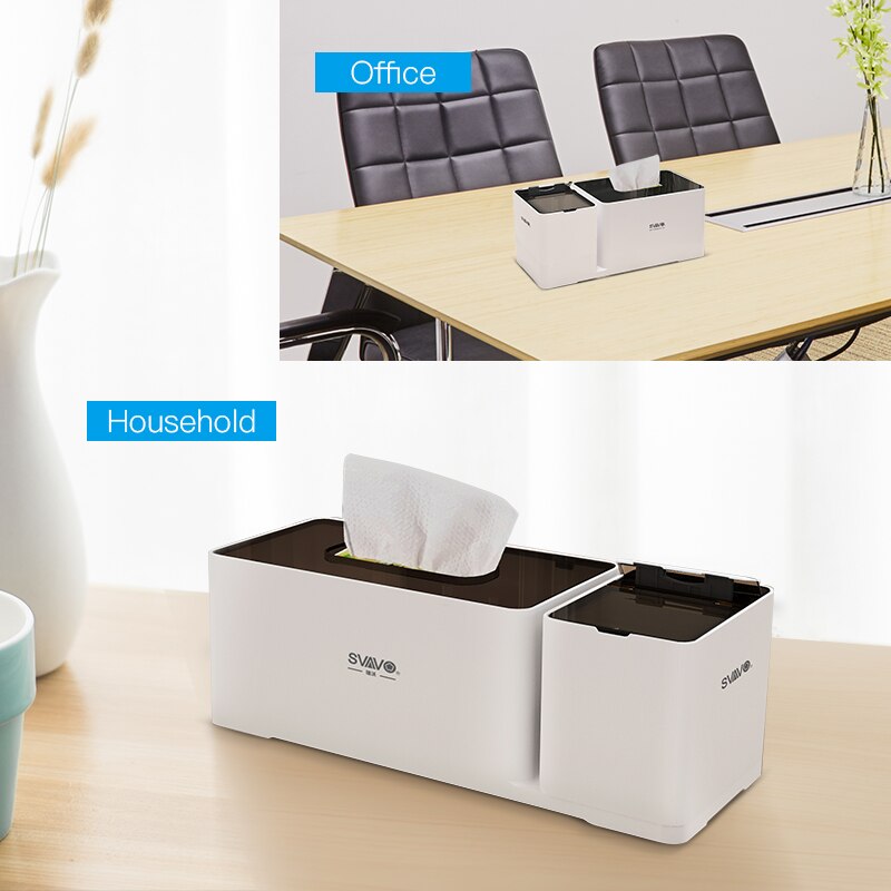 SVAVO Smart Toothpick Dispenser Multifuntional Household Automatic Toothpick holder with Tissue Holder Storage Box