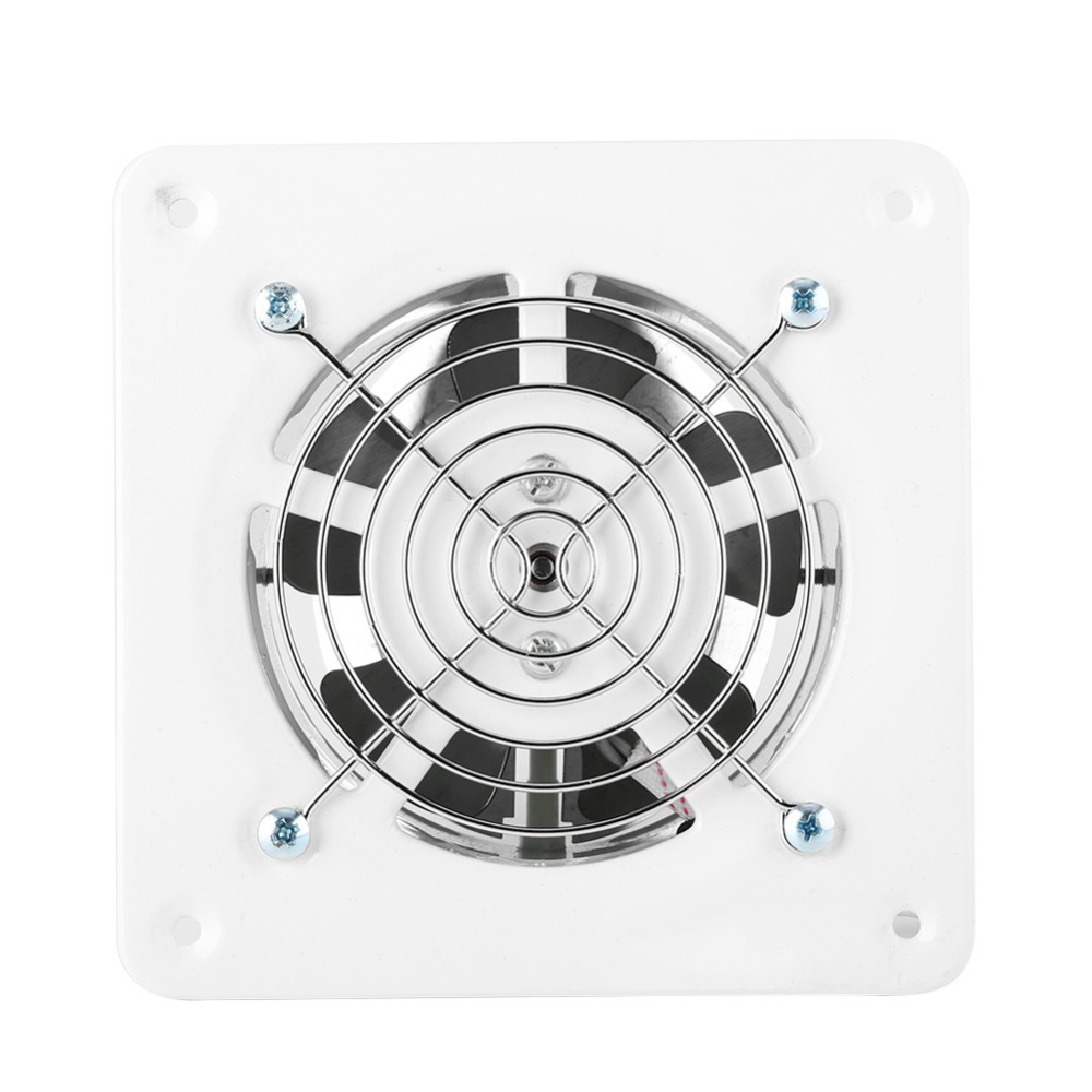 4 inch 25W 220V Wall Mounted Exhaust Fan Low Noise Home Bathroom Kitchen Garage Air Vent Ventilation