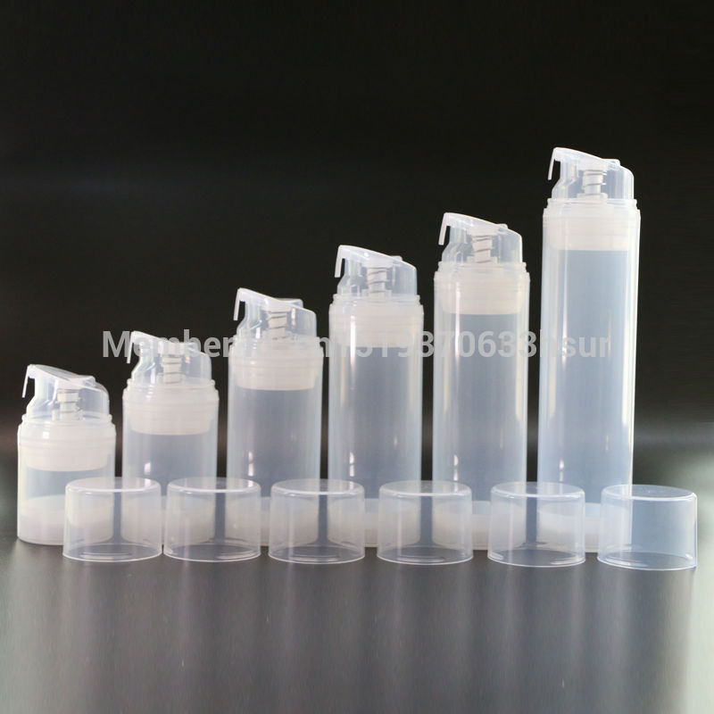 Make-Up Tools Transparante Essentie Pomp Fles Plastic Airless Flessen Voor Lotion Shampoo Bad Cosmetische Container 10 Stks/partij