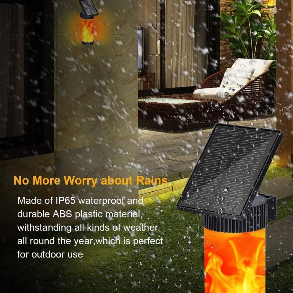 Solar- angetrieben LED Flamme Lampe Wasserdichte 102LED Rasen Flamme Flackern Taschenlampe draussen Solar- LED Feuer Lichter Garten Dekoration