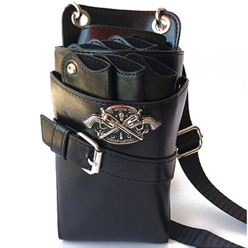 Pu Leer Kappers Pouch Schaar Zak Waterdichte Kapper Haar Schaar Zak Taille Schouder Riem Kapper Pouch