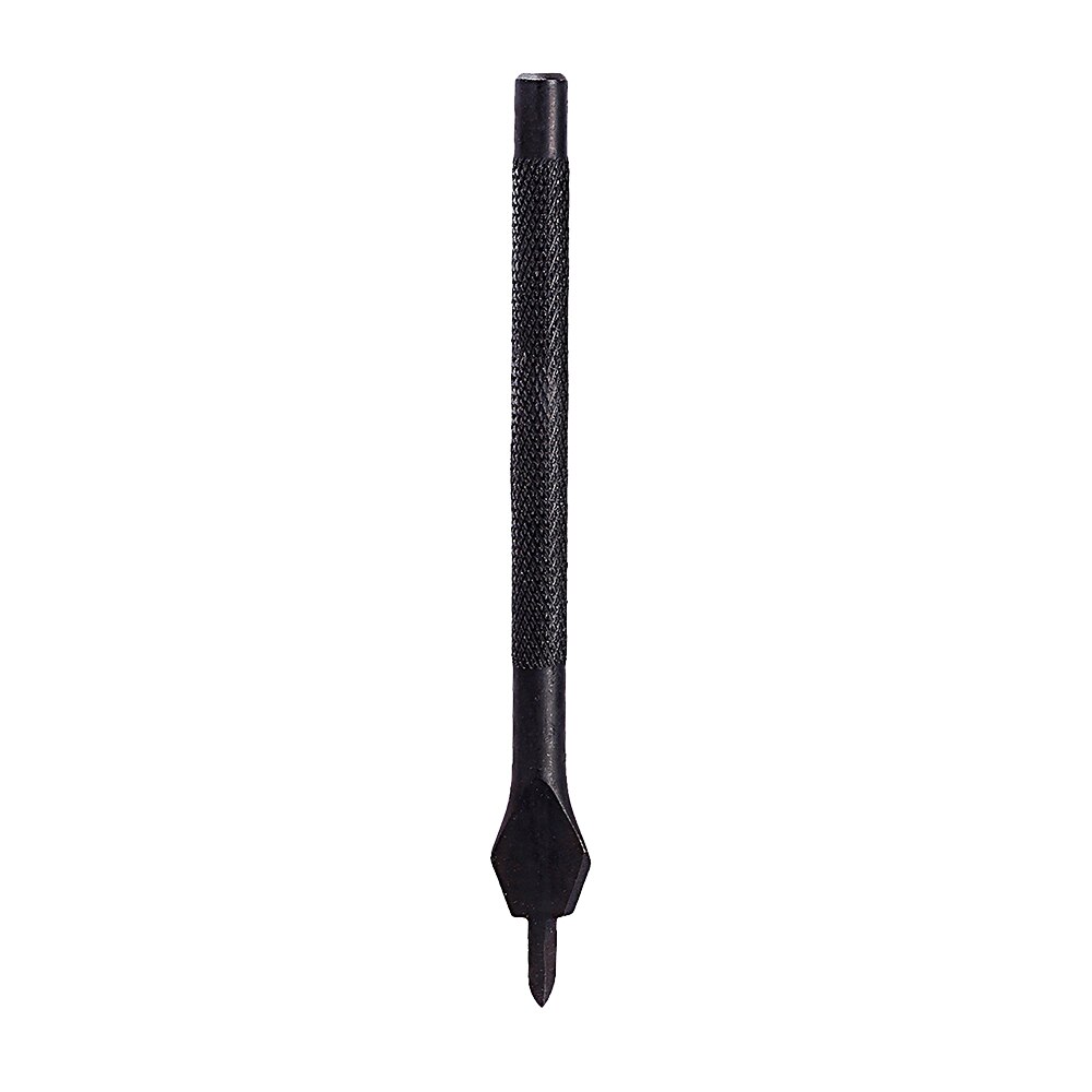 LMDZ Black Steel 3mm 4mm 1/2/4/6 Prong Inch Chisel Leather Craft Tools Hole Punch Lacing Stitching Perforate Leather: 4mm 1 Prong