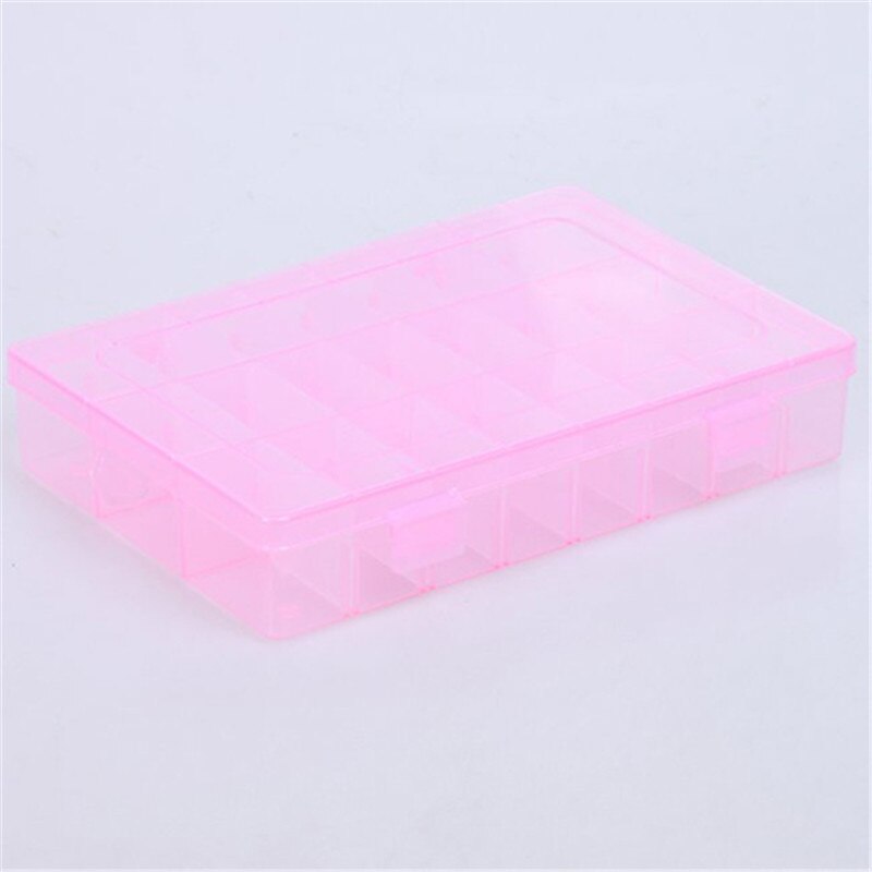 1 Pcs ! Grote Diversen Assort Verzamel Box Componenten Opslag Plastic Doos 24 Rooster Collectebus Pc672095: pink