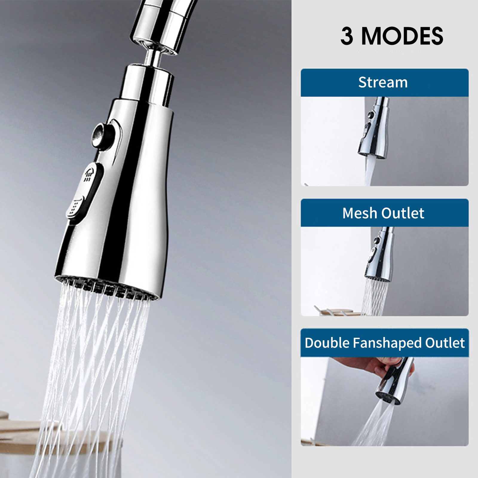 Kitchen Filter Faucet Spray Head Tap 360Rotation Water Faucet Bubbler Swivel Water Saving Economizer Head Extender Filter Nozzle
