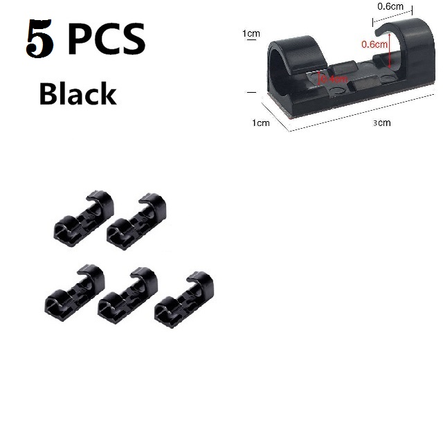 Organisateur de câbles Clips gestion des câbles bureau et poste de travail gestionnaire de fils ABS support de cordon USB ligne de données enrouleur de canette: Or