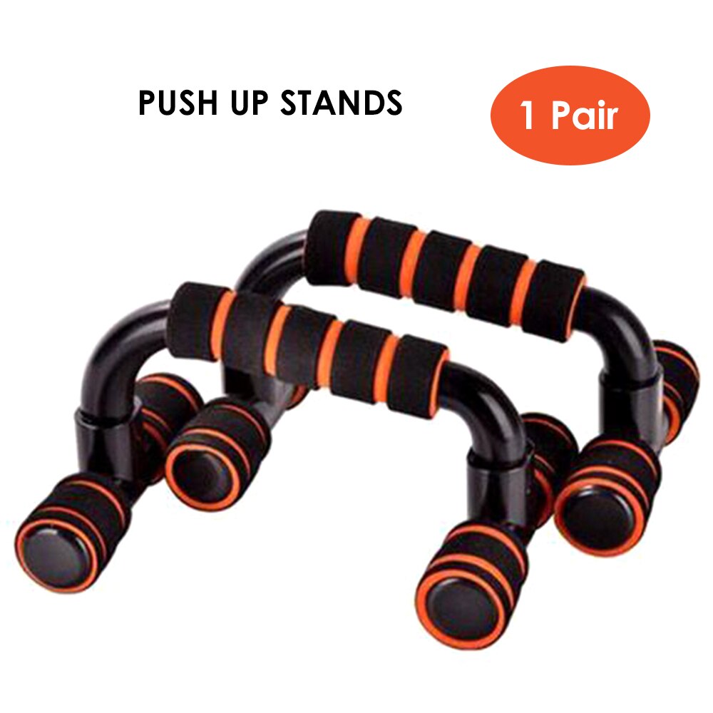Push Up Stands equipo de entrenamiento de fuerza de entrenamiento Pushup Bar Handstand mango con agarre de espuma equipo de Fitness para gimnasio en casa: Naranja