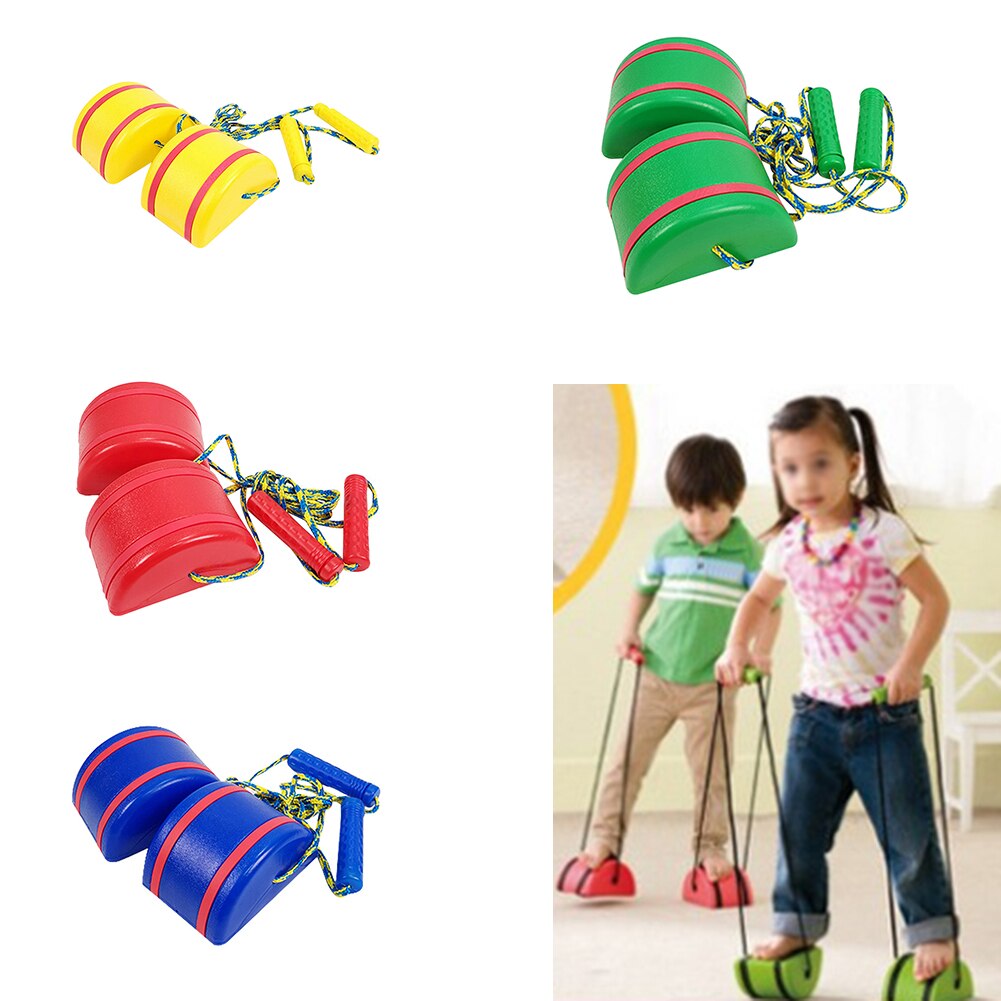 1 Pair Children Stepping Stones Kindergarten Stilts with Handles Sensory Sport Outdoor Sports Accessories