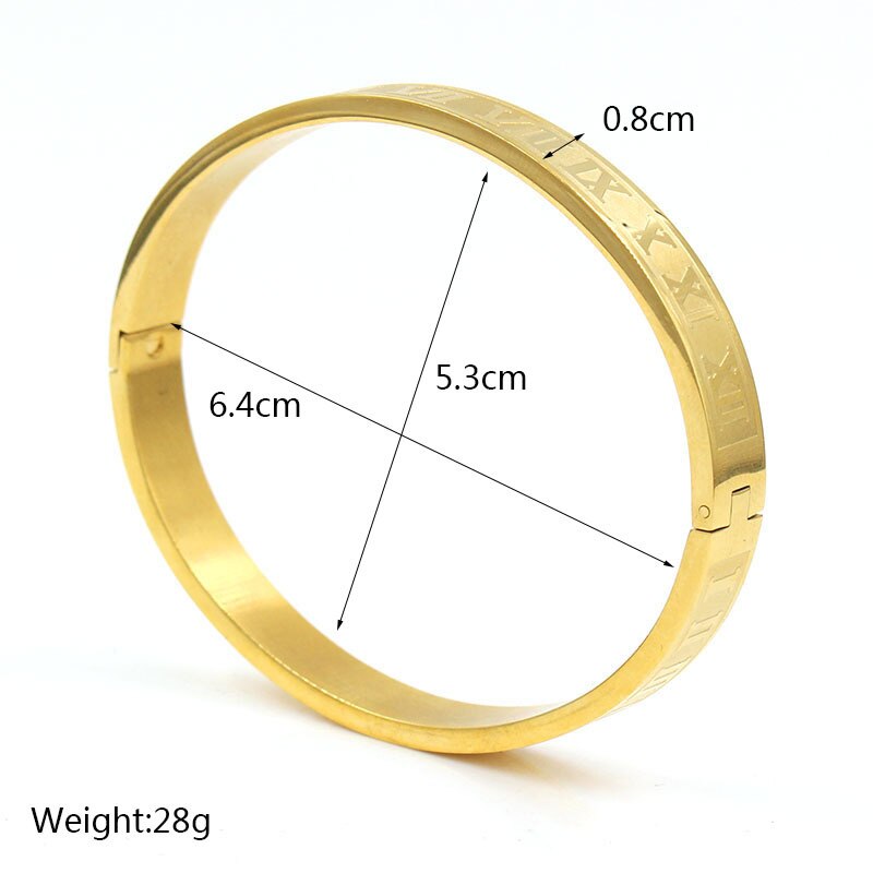 Männer Und Frauen Edelstahl Rose Gold Farbe Paare Armband Carving Römischen Ziffer Liebhaber Manschette Armband Armreif Hochzeit Schmuck