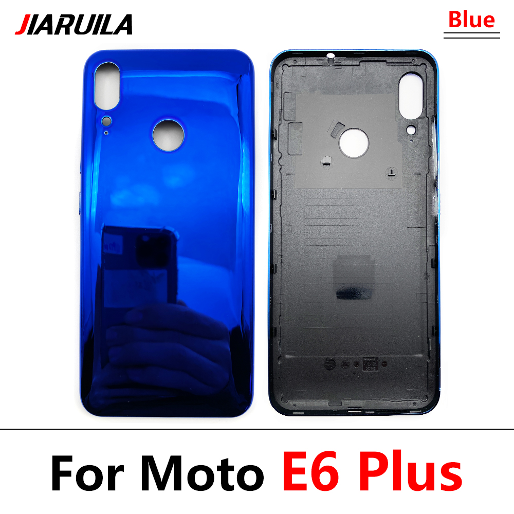 Back Battery Cover Rear Cover Glass Housing Case For Motorola Moto E6 Plus E6S G 5G E7 Power G20 G50 G60 With Glue Adhesive: E6 Plus Blue