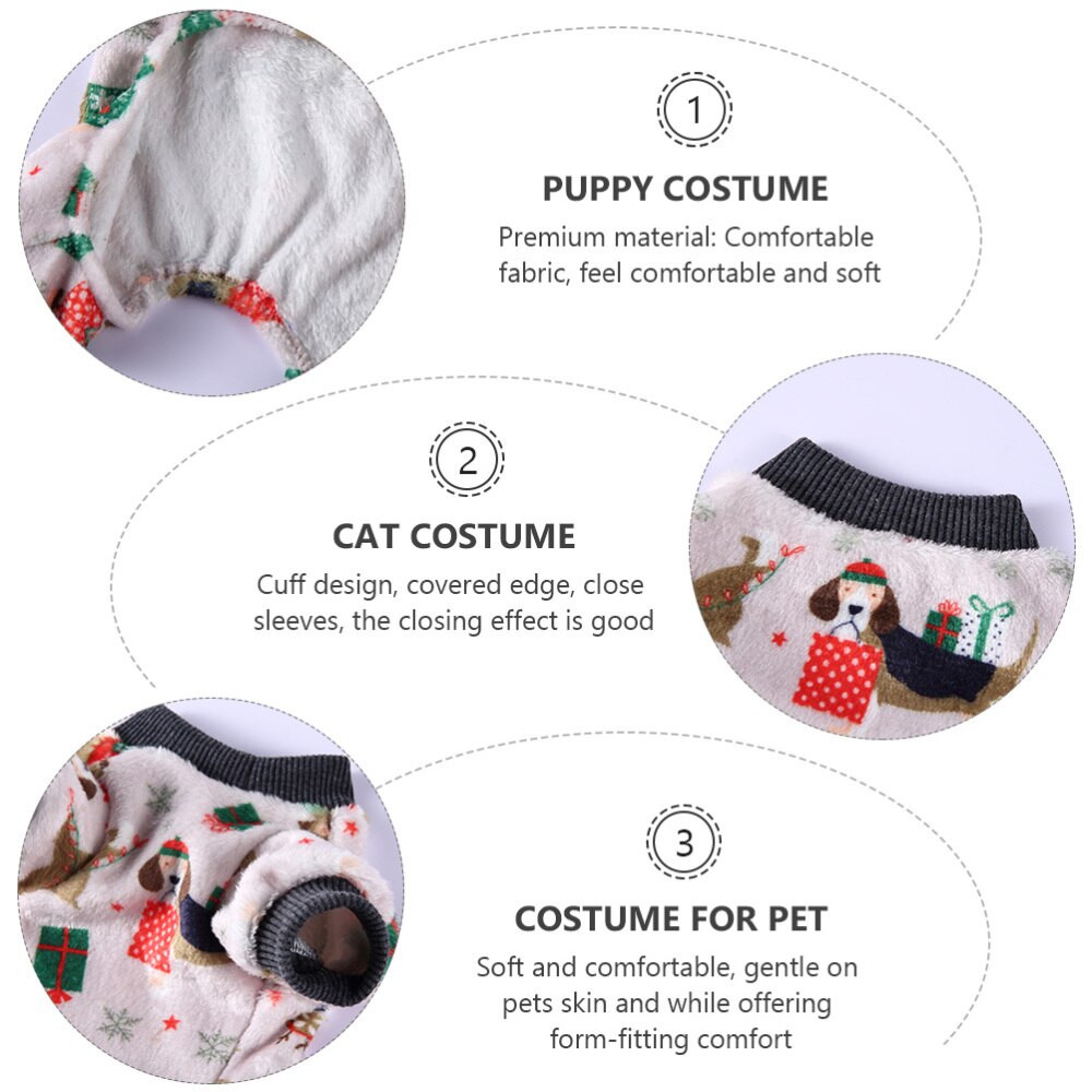 1Pc Hond Kerst Outfit Kostuum Grappige Huisdier Kleding (Maat S)