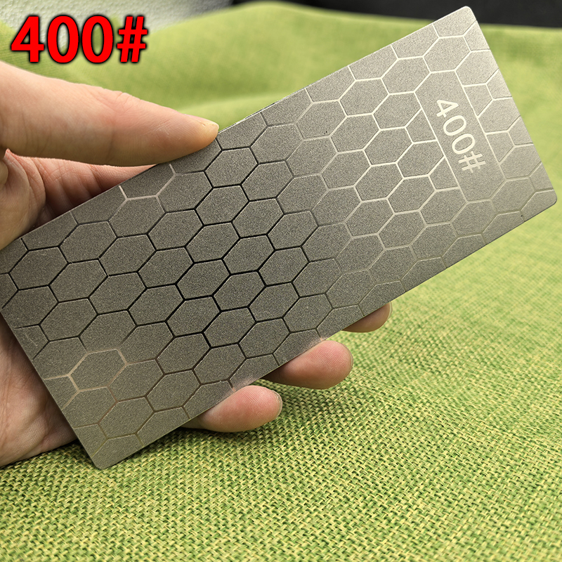 Piedra de afilar de diamante en forma de panal para cocina, esmeril de un solo lado, tipo panal, herramientas de afilado de tijera Manual para el hogar, 1 ud.