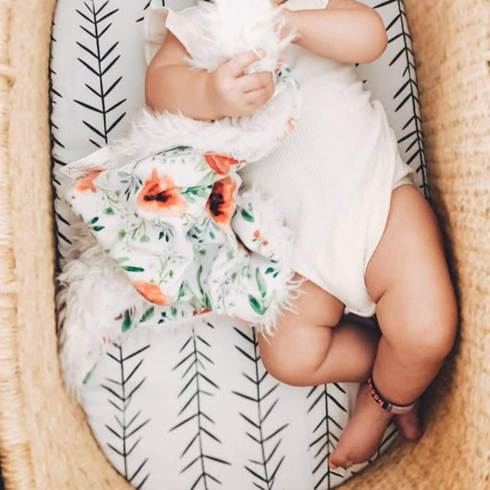 Baby Mozes Mand Bed Baby Wieg Zorg Pad Covers Print Hoeslaken Modieuze En Comfortabele Baby Laken Matras