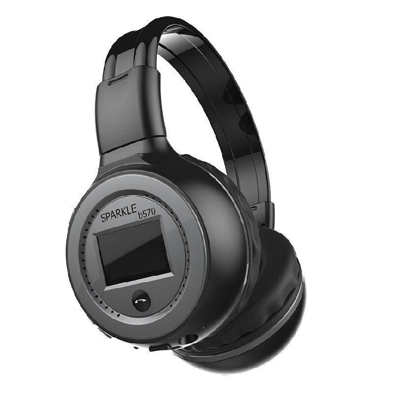 Ijveraar B570 Draadloze Hoofdtelefoon Fm Radio Over Ear Bluetooth Stereo Oortelefoon Headset Voor Computer Telefoon, Ondersteuning Tf-kaart, aux: Blackgrey