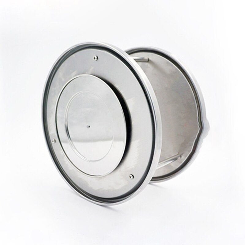 Stainless Steel 2-layer 360 Degree Rotate Lazy Susan Kitchen Spice Storage Rack U7EA