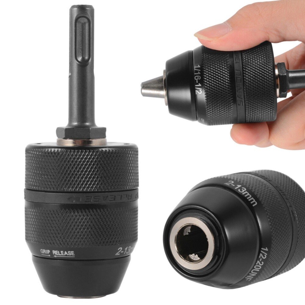 Mandrin de perceuse sans clé, adaptateur de mandrin SDS 13mm 1/2-20UNF, mandrin de perceuse sans clé avec adaptateur SDS, outil à main