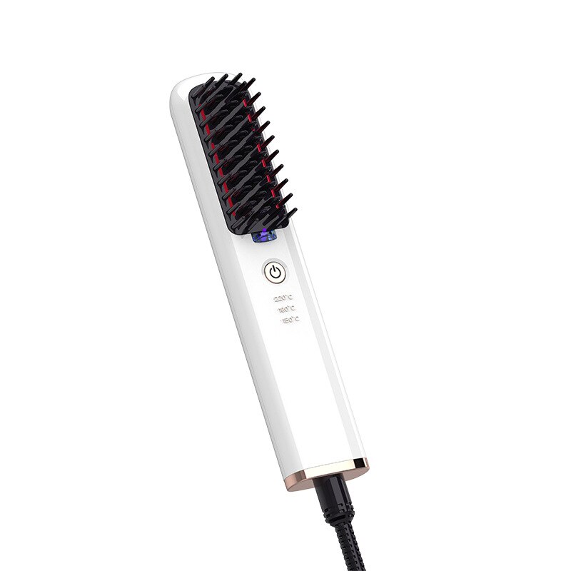Alisador de pelo de iones negativos, peine de anión rojo ligero, calefacción rápida, cepillo de cabello para salón de belleza, peluquería: EU
