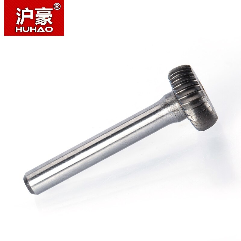 Huhao 1pc 6mm- schachten wolfraamstaalfrees metaal slijpen snijgereedschap roterende vijl cilindrische freesbit voor metaalpolijsten t-type