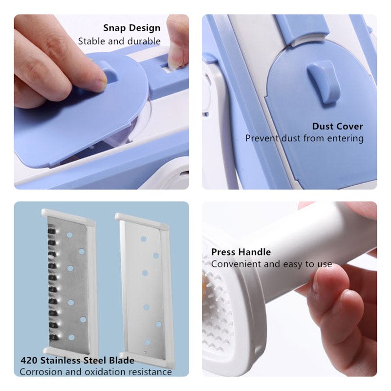 Multifunctionele 5 in- in-1 versnipperaar groentesnijder artefact rasp fruit aardappelschiller keukenaccessoires handmatige snijmachines