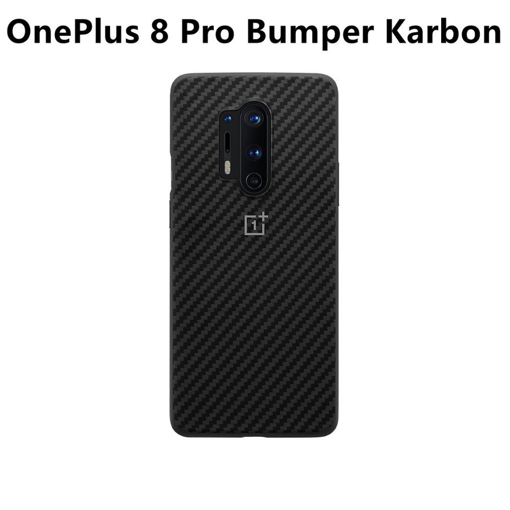 Originale Ufficiale OnePlus 8 / 8 Custodia protettiva pro Karbon di Carbonio in Pietra Arenaria di nylon Del Respingente di Caso Della Copertura Posteriore Borsette: 8 Pro Bumper Karbon