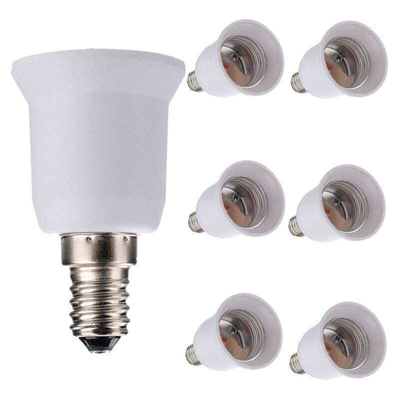 AYHF-6 pieces E14 to E27 LED Bulb Socket Adapter Bulb Socket
