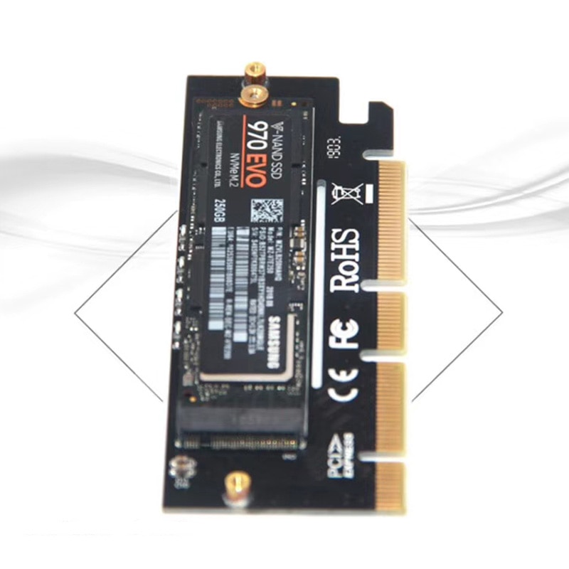 Adaptador M.2 NVME Raiser PCIE a M2, indicador LED para ranura PCI Express GEN3, Compatible con PCIE X16 X8 X4, 2230-2280 M2 SSD