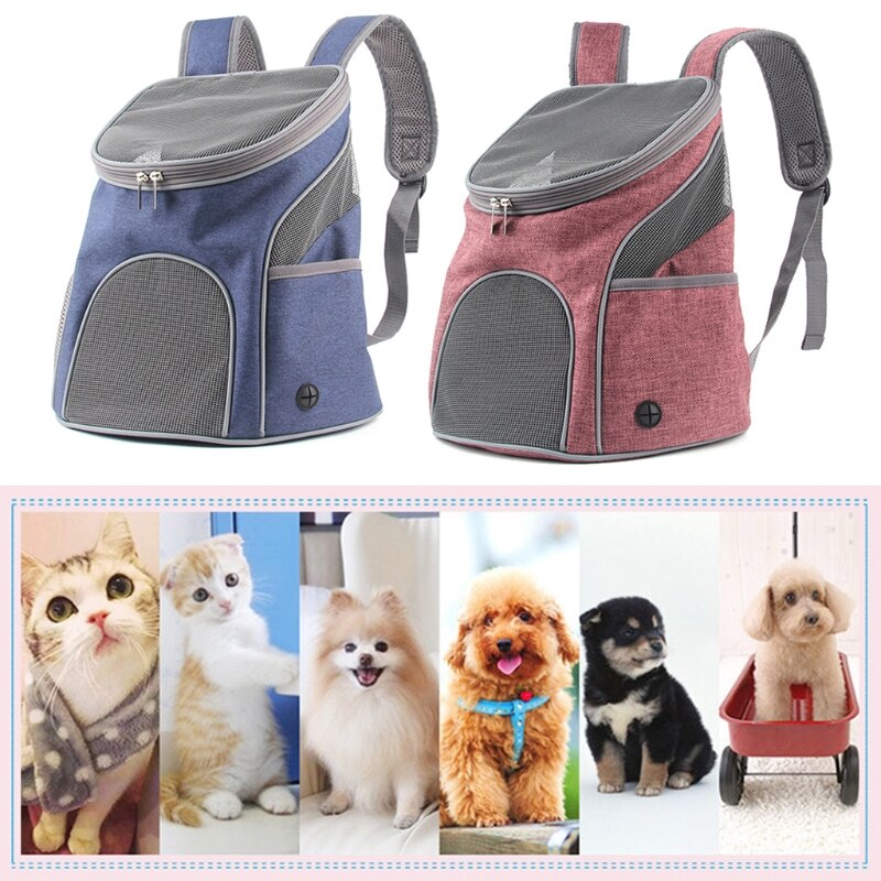 Pet Backpack Large Space with Elastic Band Breathable Thicken Multicolor Foldable Dogs/Cats Outing Pets Accessories