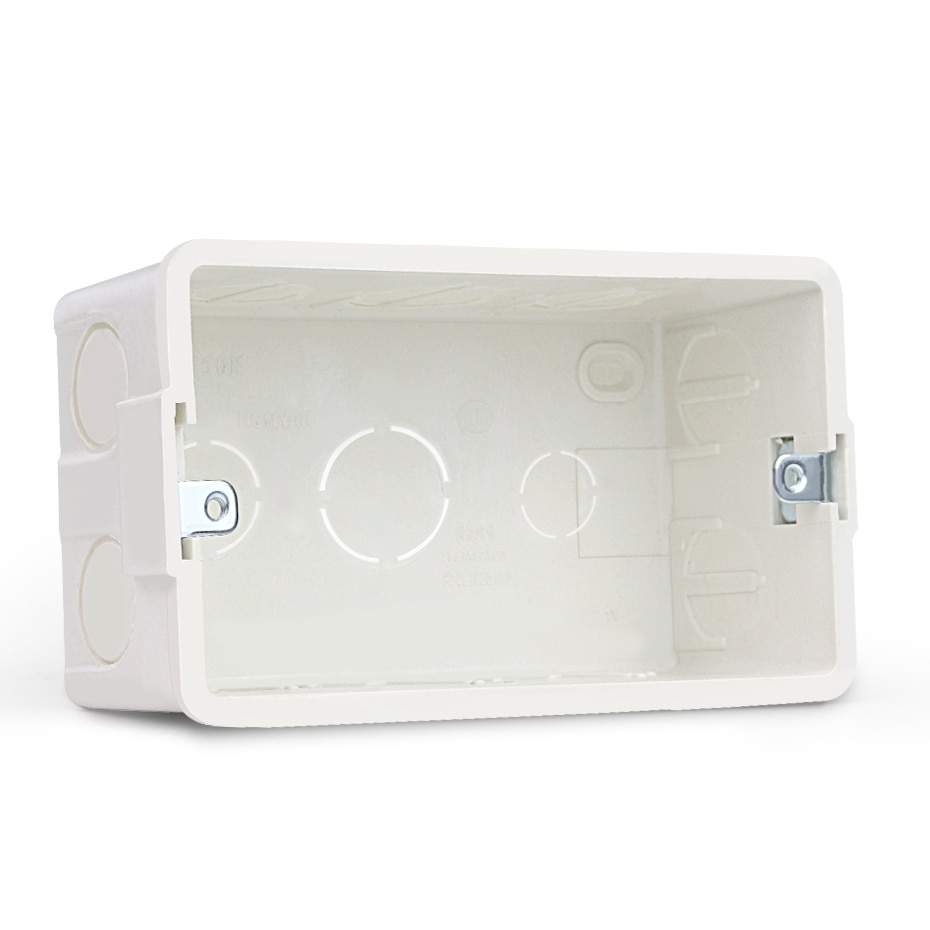 Wall Mounting Switch Box Internal Cassette White Back Box 140*80*50mm For 146mm*86mm Standard Switch and Socket