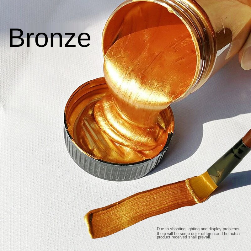 60ml Gold Paint Metallic Acrylic Paint,waterproof Not Faded for Statuary Coloring DIY Hand Clothes Painted Graffiti Pigments: 10