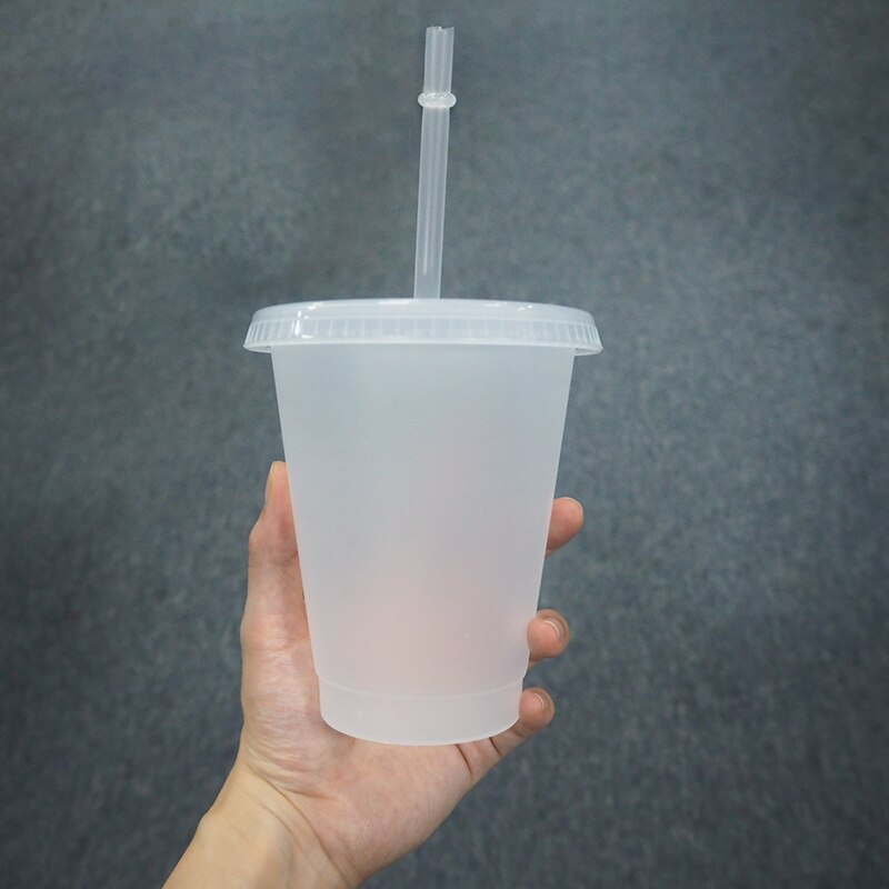 Återanvändbara koppar plasttumlare med lock transparent halmkopp jul 700ml miljövänligt underlättar ditt hemliv