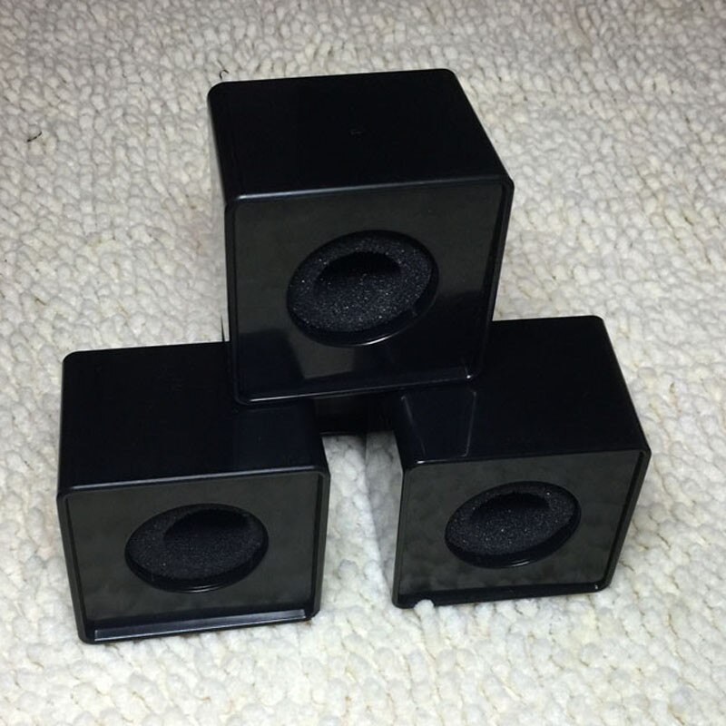 ABS wireless microphone inalambrico microfone microfono micro Interview Square Cube Logo Flag Station 39mm Hole for Reporters: Black