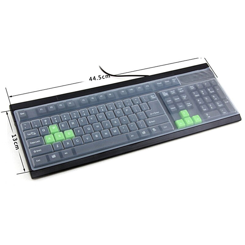 1pc Keyboard Cover Skin Protector Film Cover Universal Silicone Desktop Computer