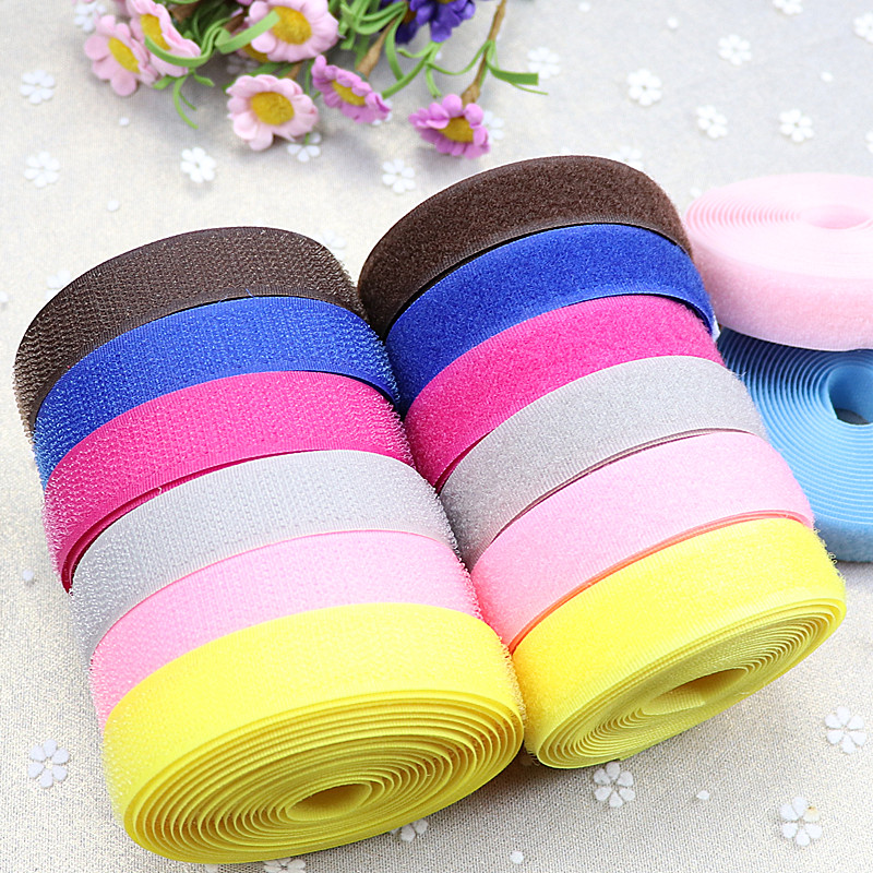 2cm * 1M Magic Tape Adhesive Verschluss DIY Polyester Nylon Haken Schleife Band Verschluss Nähen Zubehör Klittenband Keine kleber